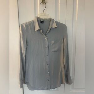 Theory Light Gray Shirt 90% Silk